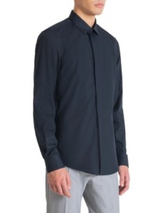Antony Morato Chemise homme bleue monochrome