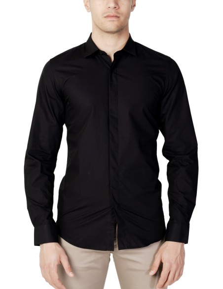 Antony Morato Chemise homme noire monochrome