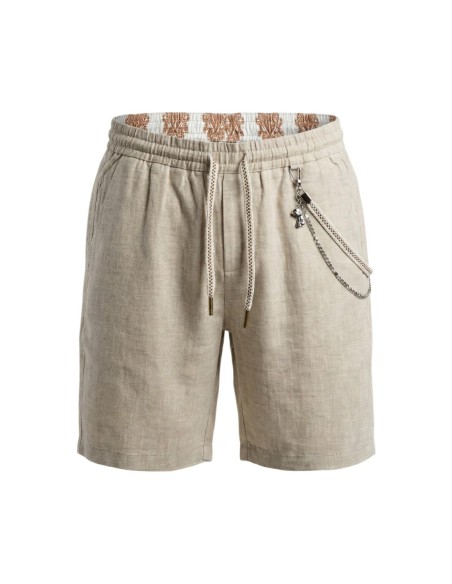 Gianni Lupo Bermuda homme beige lin