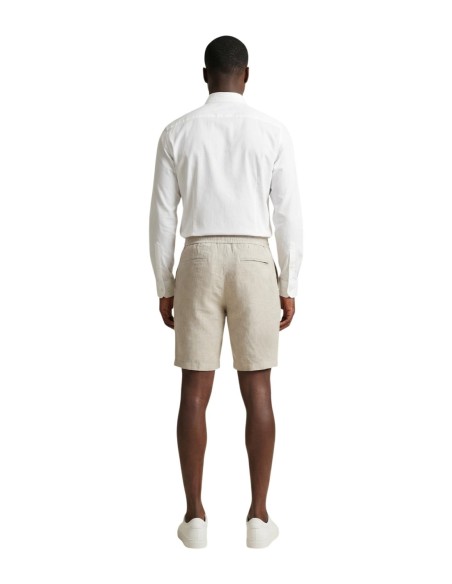 Gianni Lupo Bermuda homme beige lin