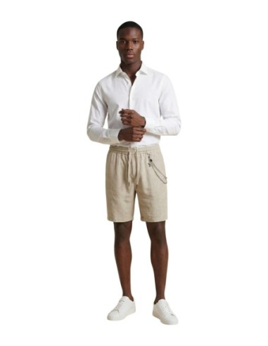 Gianni Lupo Bermuda homme beige lin