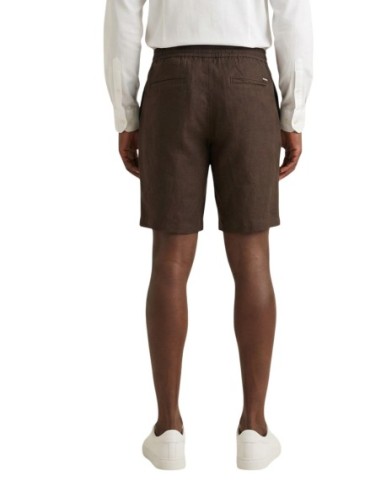 Gianni Lupo Bermuda homme marron lin
