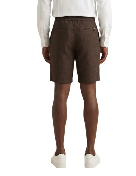 Gianni Lupo Bermuda homme marron lin