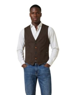 Gianni Lupo Gilet homme marron