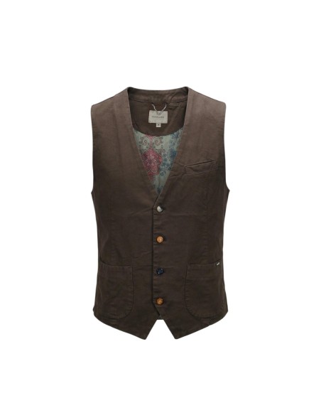 Gianni Lupo Gilet homme marron