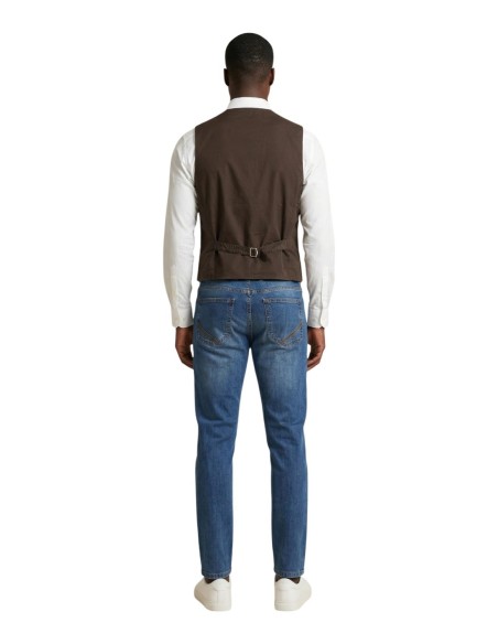 Gianni Lupo Gilet homme marron
