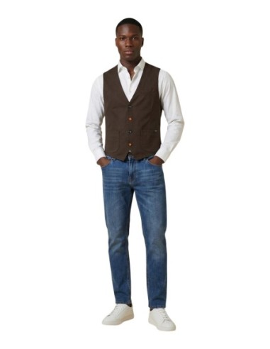 Gianni Lupo Gilet homme marron