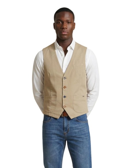 Gianni Lupo Gilet homme beige