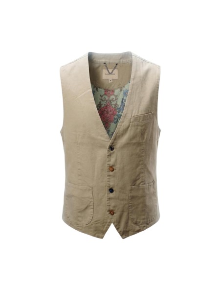 Gianni Lupo Gilet homme beige