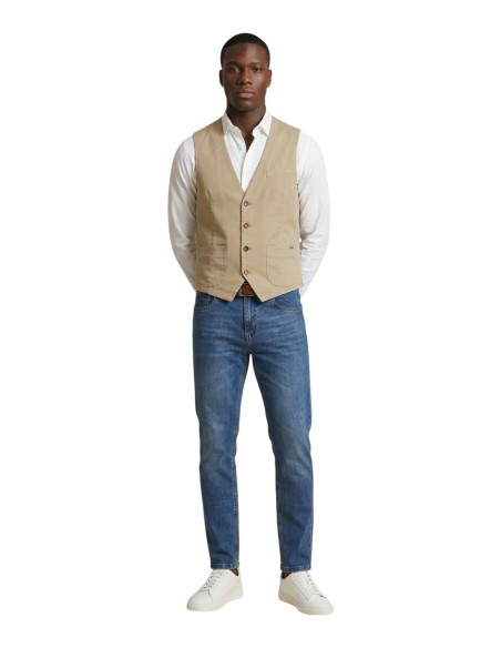 Gianni Lupo Gilet homme beige