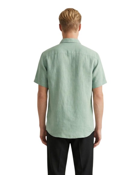 Gianni Lupo Chemise homme verte lin