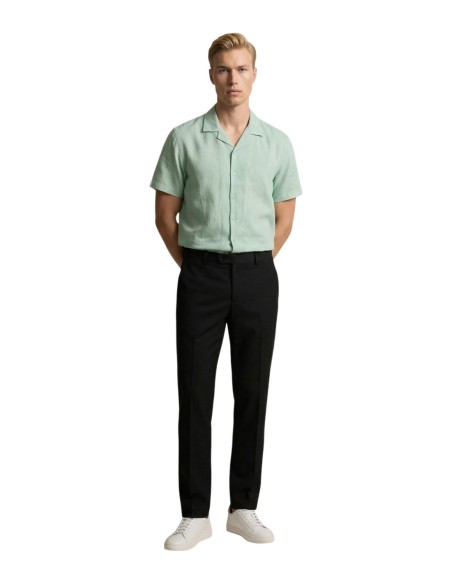 Gianni Lupo Chemise homme verte lin
