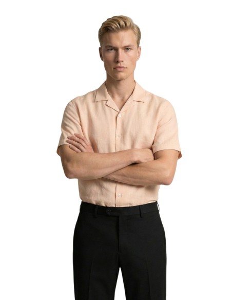 Gianni Lupo Chemise homme rose lin
