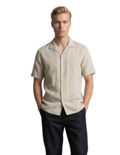 Gianni Lupo Chemise homme beige lin