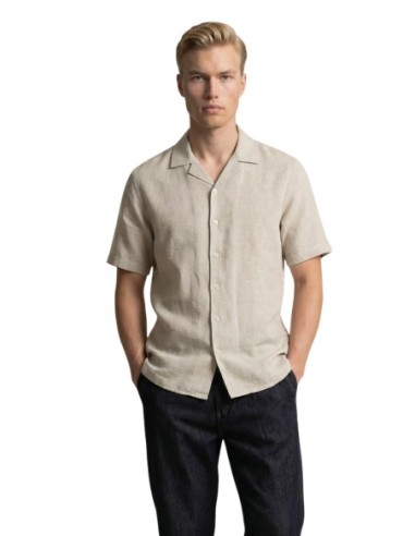 Gianni Lupo Chemise homme beige lin