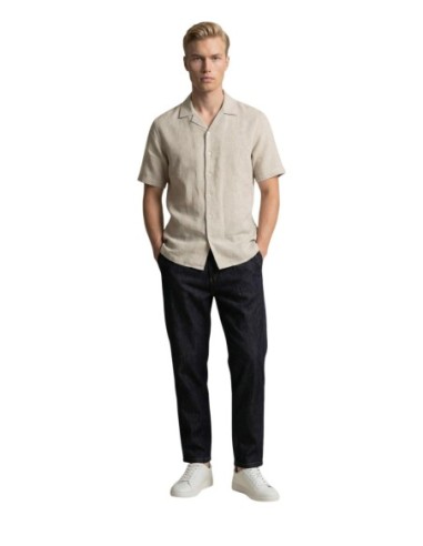 Gianni Lupo Chemise homme beige lin