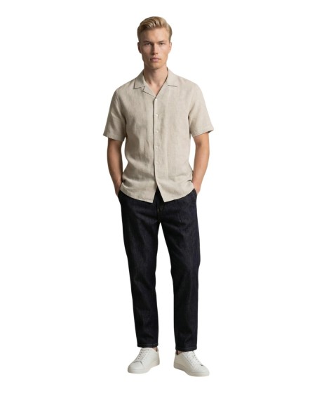 Gianni Lupo Chemise homme beige lin