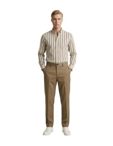 Gianni Lupo Pantalon homme beige stretch
