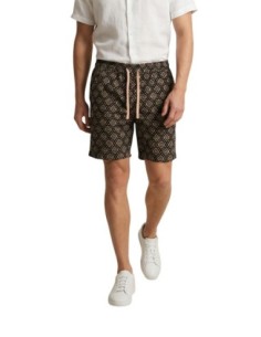 Gianni Lupo Bermuda homme noir géométrique
