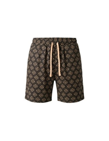 Gianni Lupo Bermuda homme noir géométrique