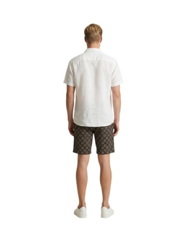 Gianni Lupo Bermuda homme noir géométrique