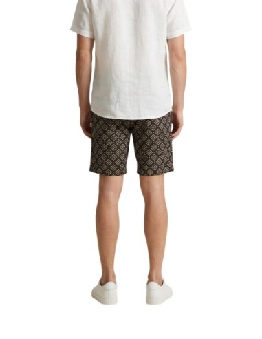 Gianni Lupo Bermuda homme noir géométrique