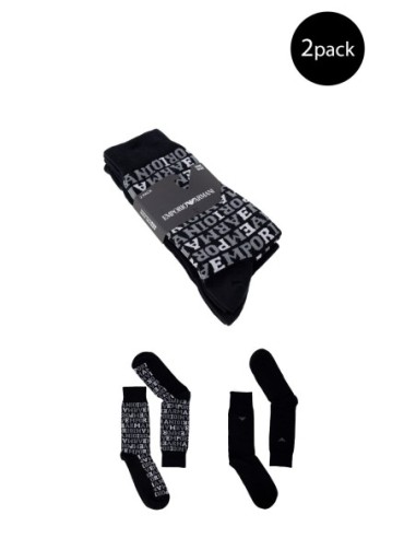 chaussettes homme noires Armani – confort premium stretch
