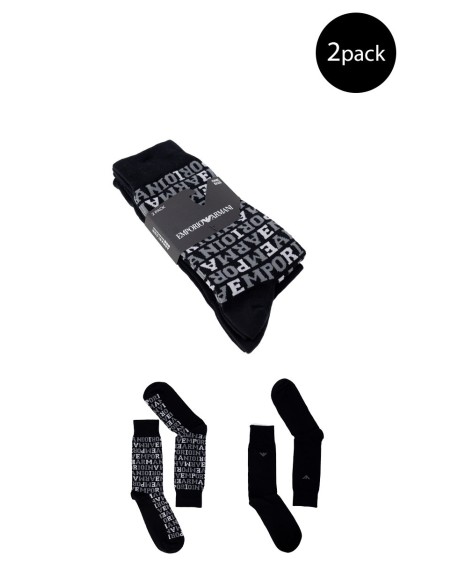 chaussettes homme noires Armani – confort premium stretch