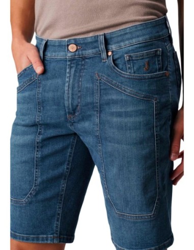Jeckerson Bermuda homme bleu coton
