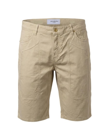 Jeckerson Bermuda homme beige coton