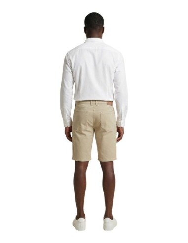 Jeckerson Bermuda homme beige coton