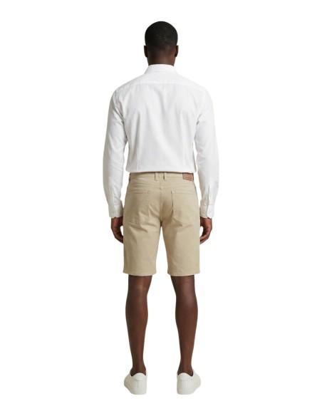 Jeckerson Bermuda homme beige coton