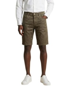 Jeckerson Bermuda homme vert coton