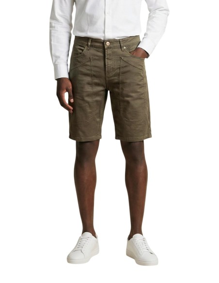 Jeckerson Bermuda homme vert coton