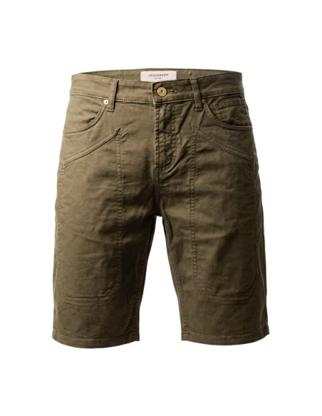 Jeckerson Bermuda homme vert coton