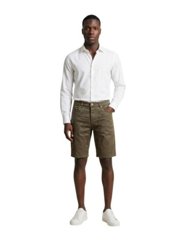 Jeckerson Bermuda homme vert coton