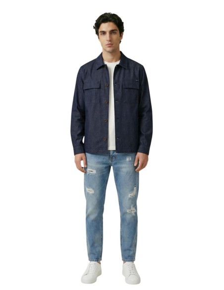 Gianni Lupo Chemise homme bleue lyocell
