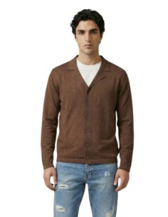 Gianni Lupo Cardigan homme marron col V