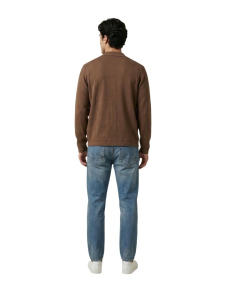 Gianni Lupo Cardigan homme marron col V
