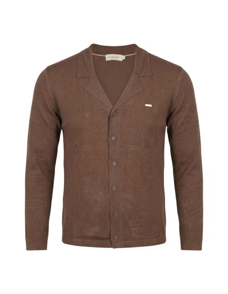 Gianni Lupo Cardigan homme marron col V