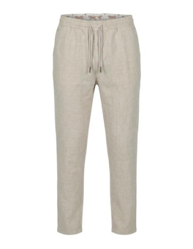 Gianni Lupo Pantalon homme beige lyocell