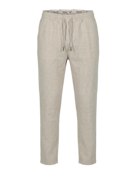 Gianni Lupo Pantalon homme beige lyocell