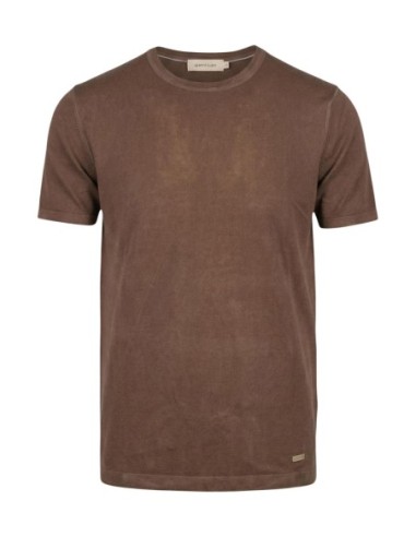 Gianni Lupo T‑shirt homme marron viscose