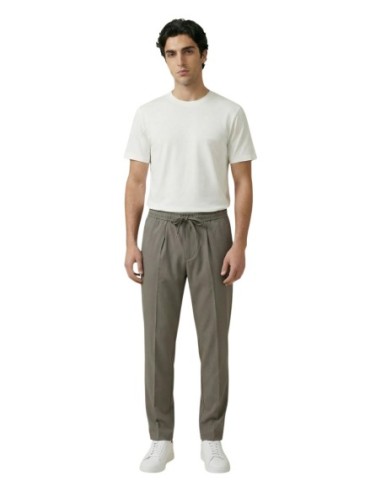 Gianni Lupo Pantalon homme vert à lacets