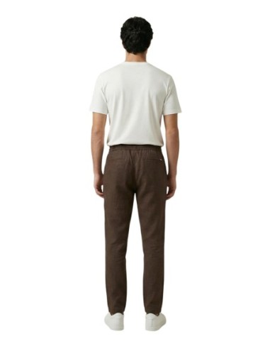 Gianni Lupo Pantalon homme marron lyocell