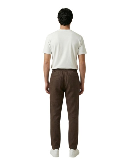 Gianni Lupo Pantalon homme marron lyocell