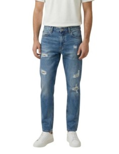 Gianni Lupo Jean homme bleu azur usé