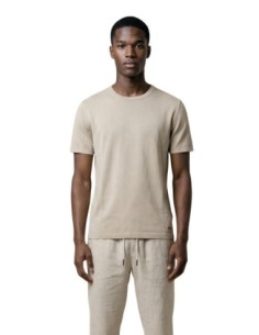 Gianni Lupo T‑shirt homme beige viscose