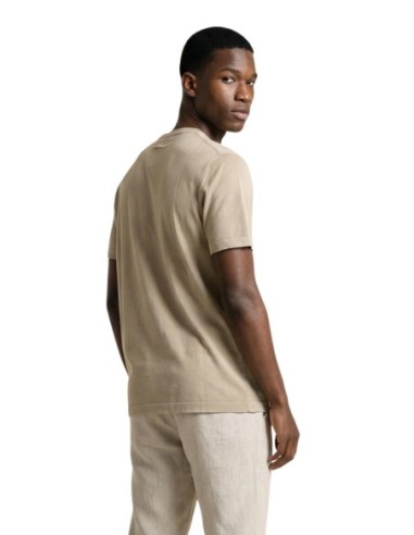 Gianni Lupo T‑shirt homme beige viscose