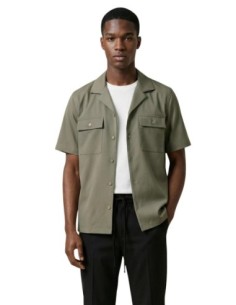 Gianni Lupo Chemise homme verte manches courtes